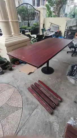 Meja Makan Rapat Kerja Admin Kayu Jati Bekas Bagus Kokoh