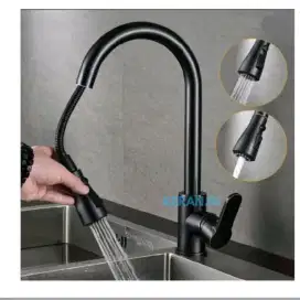 Kran Sink Tarik SUS304  Fleksibel Stainless Faucet Sprayer cuci piring