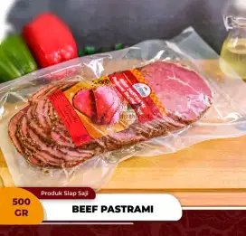 Beef Pastrami Sliced - Smoked & Seasoned | Daging Sapi Pastrami Slice