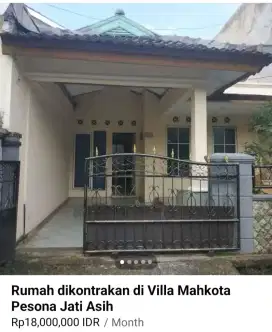 Disewakan Rumah Di Villa Mahkota Pesona