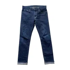 UNIQLO KAIHARA SELVEDGE DENIM SLIM FIT TAPERED INDIGO BLUE JEANS (32)