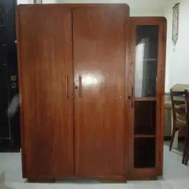 JUAL LEMARI PAKAIAN DAN SEPATU KAYU JATI LAMA