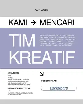 Loker Team Kreatif