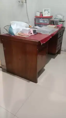 Meja Belajar/Meja Kantor Full Jati Tua