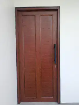 Pintu alumunium serat kayu profil