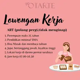 Dicari ART pulang pergi tidak menginap