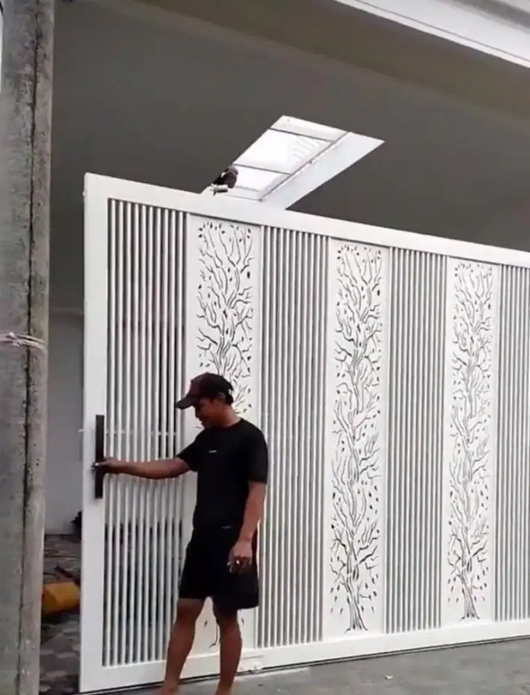 Bengkel las Lampung tralis kanopi pintu pagar gerbang tangga