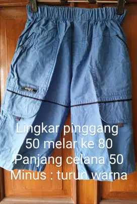 Celana selutut Anak Cowok Biru