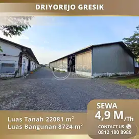 Sewa Gudang dan Lahan Lokasi Raya Driyorejo Gresik 9 Menit Pintu Tol