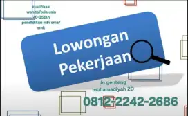 Dibutuhkan pramusaji dan bagian dapur wanita