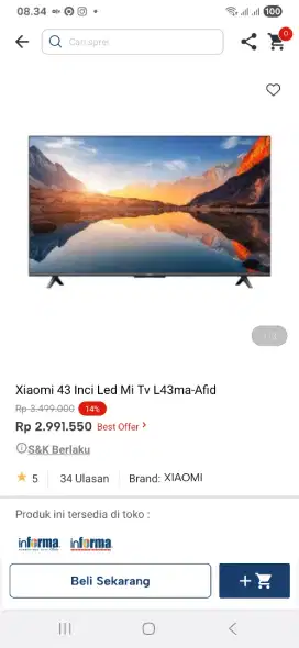 Xiaomi 43 inci l43ma