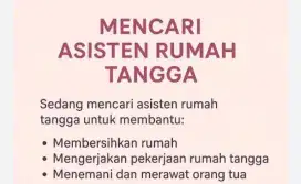 Lowongan Asisten Rumah Tangga