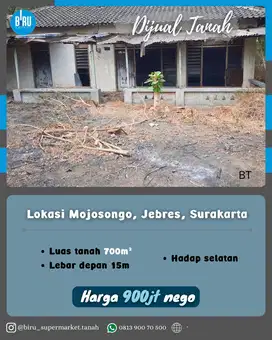 Tanah di mojosongo Surakarta