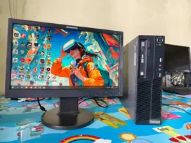 sepaket mini PC lenovo i5 3.6ghz ram 8gb monitor 19inch keybord mous