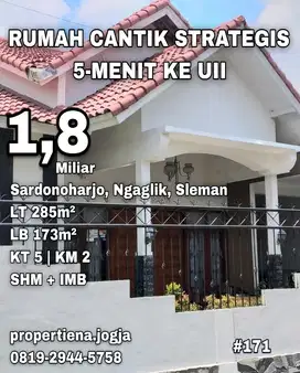 RUMAH CANTIK STRATEGIS 5-MENIT KE UII