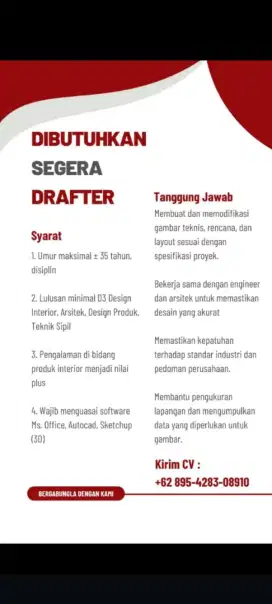 Lowongan Drafter