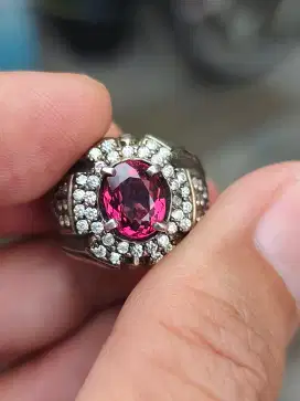 Batu garnet umbalite 2.42 crat ring perak memo CGL colector item
