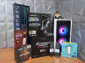 Gaming PC AMD Ryzen 5 5600GT 16GB/512GB NVMe KeyMouse RGB New