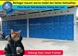 Gerbang Pintu Garasi Toko Henderson Sliding dan Lipat Model Terbaru
