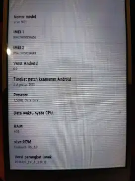 Vivo y1606 anggap matot