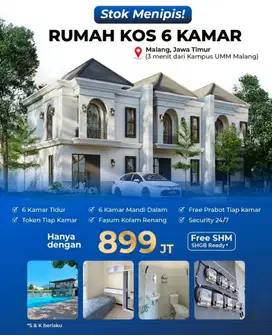 Rumah Kos Murah Malang Dekat UMM UB UNisma