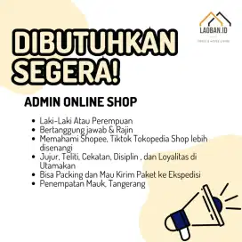 Lowongan Kerja Admin Olshop