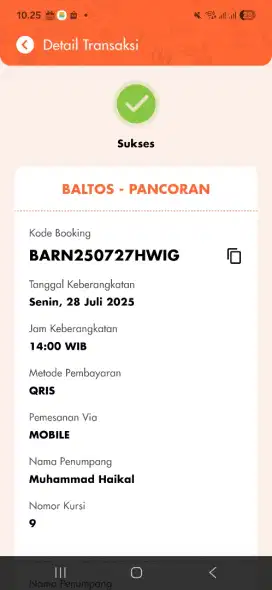 Dijual cepat 2 tiket arnes dari bandung ke jakarta