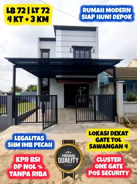 Jual Rumah Modern Baru Siap Huni KPR BSI DP Nol Persen SHM IMB Pecah