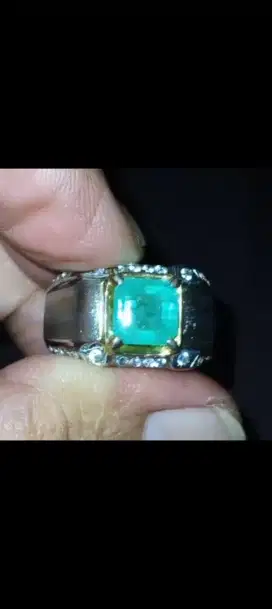 Cincin Natural Emerald Beryl Cantik  Boss