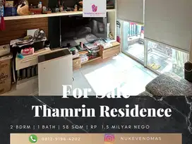 Dijual Apartement Thamrin Residence 2 BR Furnished Bagus