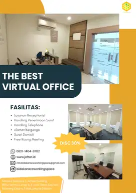 SEWA VIRTUAL OFFICE MURAH JAKARTA SELATAN FREE RUANG MEETING