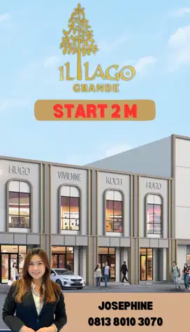 Ruko 2 Lantai Il Lago Grande Gading Serpong Dekat RS Bethsaida