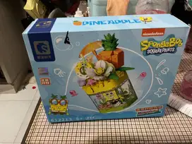 Spongebob squarepants sembo blocks pinespple lemon smoothie