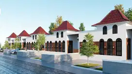 RUMAH MODERN RASA VILLA DI UTARA PRAMBANAN LENGKAP GREEN HOUSE & SOLAR