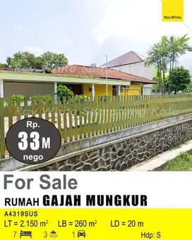 DIJUAL RUMAH DI GAJAH MUNGKUR A4319