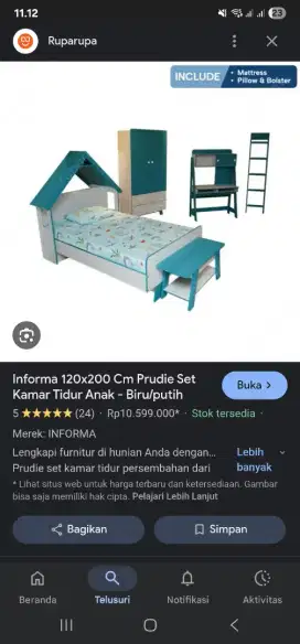 Bed set anak xx informa