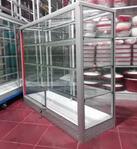 Etalase Panjang 1,2Mx1M Kondisi Baru