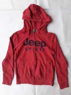 Hoodie zip JEEP red original