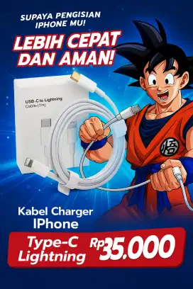 Kabel Data Charger iPhone Type-C to Lightning