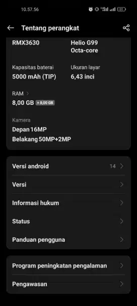 Realme 10 lecet pemakaian