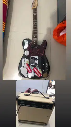 Gitar & Ampli sepaket free strap + pick gitar john petrucci orginal 1