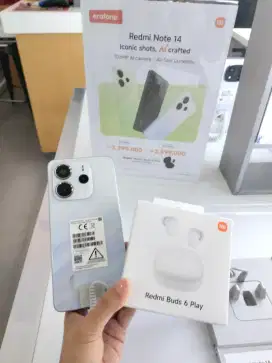 Stok Terbatas! Redmi Note 14 4G RAM 16GB/128GB Free Redmi Buds 6 Play