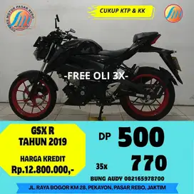 SUZUKI GSX R TAHUN 2019 KEYLESS GRATIS OLI, FREE SERVIS, SIAP PAKAI