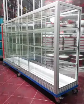 Etalase Serbaguna Pakai Roda Panjang 2MX1M