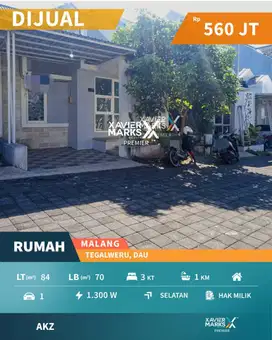 Rumah di Tegalweru Dau Malang Lingkungan Aman Nyaman