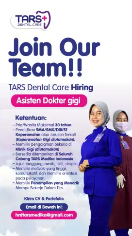 Lowongan Pekerjaan Asisten Dokter Gigi