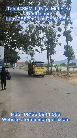 Tanah Dijual SHM Hak Milik  di Jl raya Meteseh Kec Tembalang Semarang