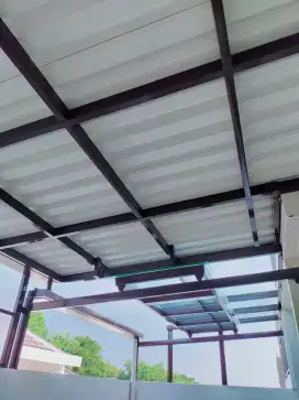 Menerima pembuatan kanopi besi hollow galvanis atap alderon rongga