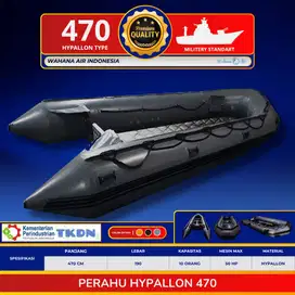Perahu Karet Hypalon 470 Kapasitas 10 Orang Standart Milliter
