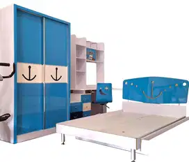 INFORMA Preloved Bed Set Blue Tempat Tidur Anak Laki-laki All In